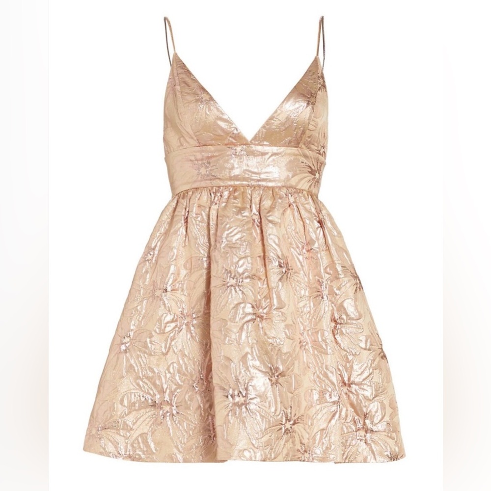 Alice + Olivia Rose Gold Metallic Skirt NWT Size 12